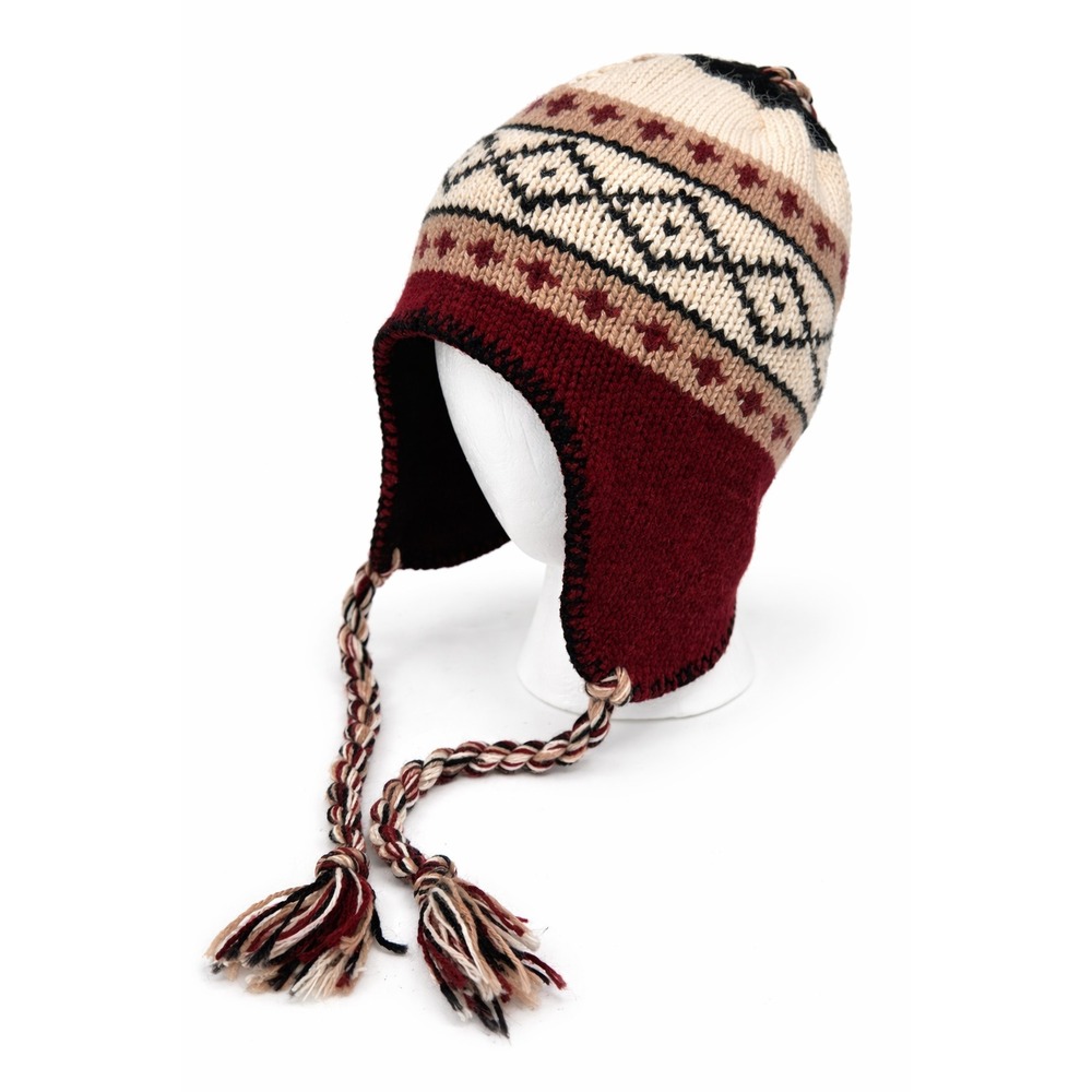 Weatherproof Womens Earflap Hat‎ Cap One Size Multicolor Fair Isle Print Knit
